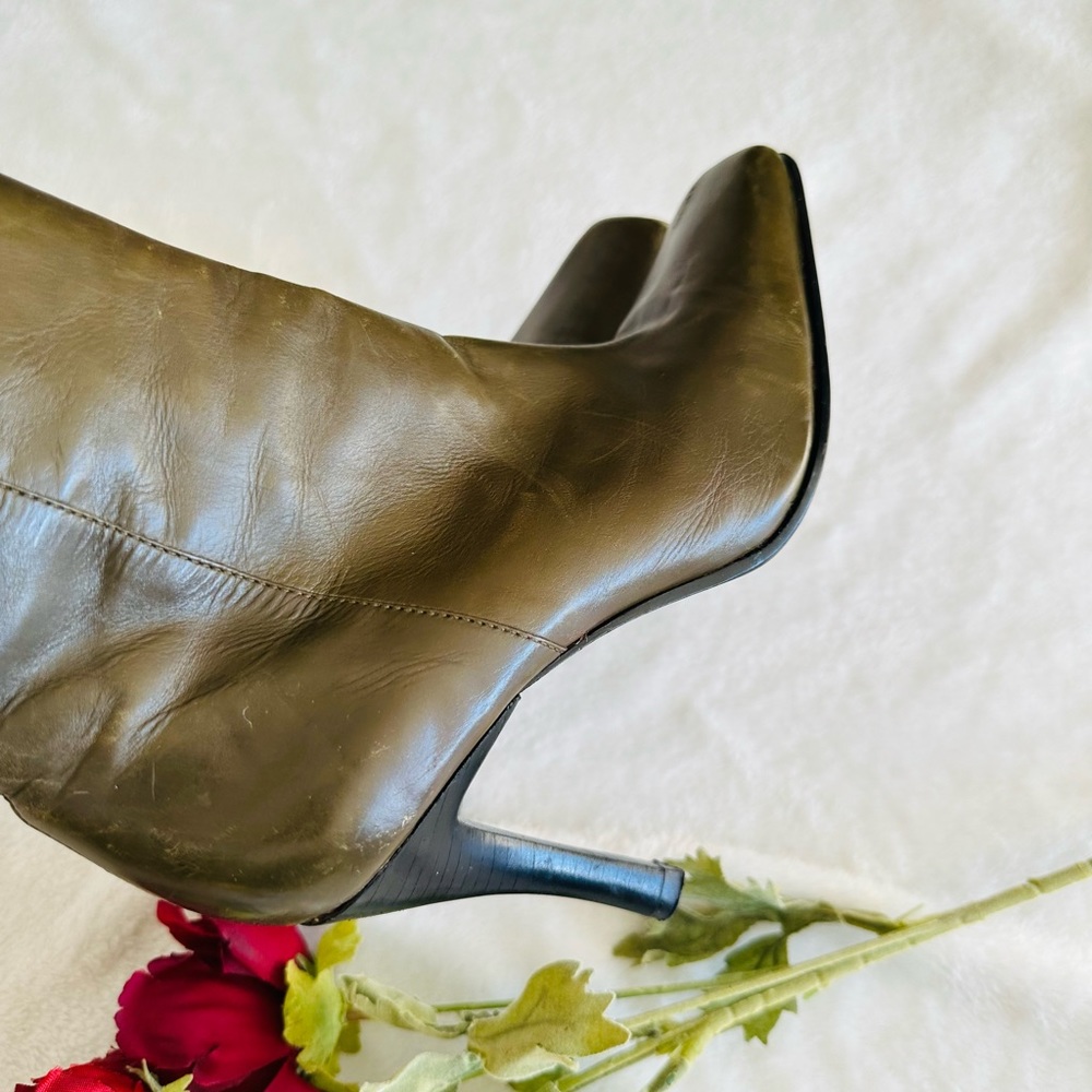 Charles David | Olive Stilleto Boots - Picture 2 of 12